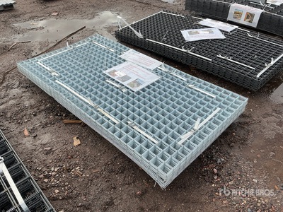 Quantity of (40) Galvanized Garden Mesh Steel 12 Gauge Panels