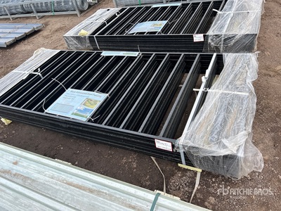 Quantity of (10) 7 ft 9 in x 3 ft 3 in Black Galvanized Steel Vallas