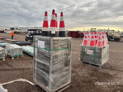 Quantity of (180) 15 In X 27 In Fluorescent Highway Cones (Unused)