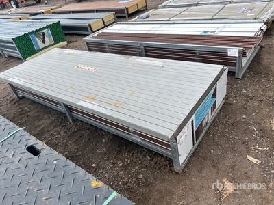 Quantity of (100) 3D WPC Wood Wall Panels 94 In X 0.67 In X 6 In