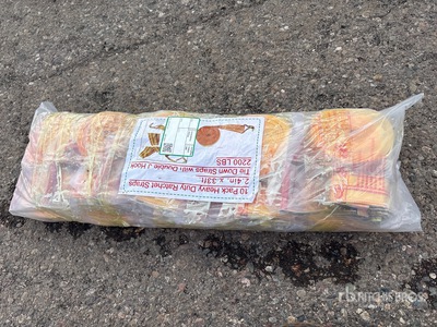 Quantity of (10) Yellow Heavy Duty Ratchet Straps 2.4 In X 33 Ft