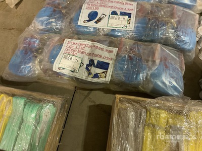 Quantity of (10) Blue Heavy Duty Ratchet Straps 2.4 In X 33 Ft Divers - autres