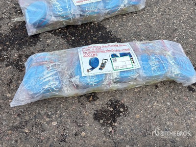 Quantity of (10) Blue Heavy Duty Ratchet Straps 2.4 In X 33 Ft
