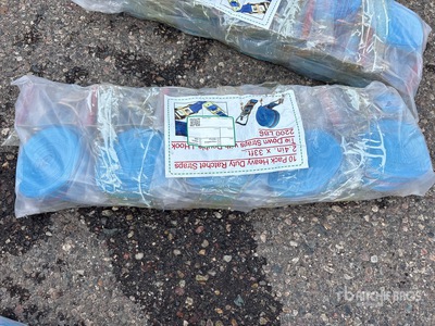Quantity of (10) Blue Heavy Duty Ratchet Straps 2.4 In X 33 Ft