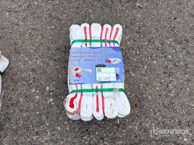 Quantity of (20) Heavy Duty Industrial Polyester Lifting Strap 2 In X 9.8 Ft Divers - autres