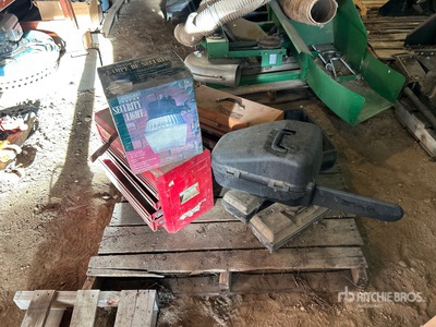 (2) Toolboxes, Chainsaw, Light