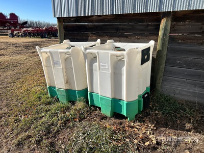 Quantity of (2) 120 gal Poly Round Up Tank