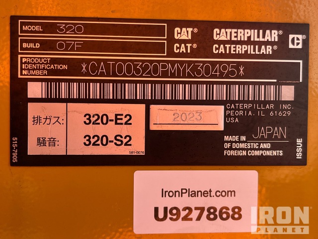 EXCAVADORA 2023 CATERPILLAR 320