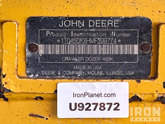 TOPADOR FRONTAL 2021 JOHN DEERE 450KLGP