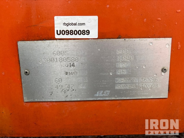 ELEVADOR TELESCóPICO 2014 JLG 4WD 600S