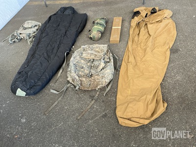 (21) Sleeping Bags, (11) Bivy Covers, (16) Assault Packs & Assorted Items