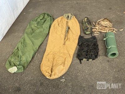 (10) Sleeping Bags, (19) Bivy Covers, (26) Sleeping Mats & Assorted Items