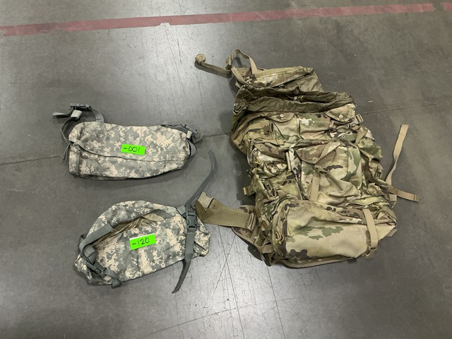 (167) Waist Packs, (13) Individual Equipment Belts & Assorted Items