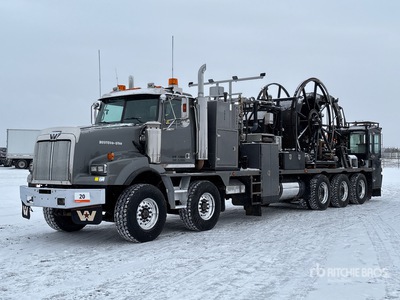 2004 Western Star 4900 10x6 Twin-Steer Plataforma de tuberia flexible