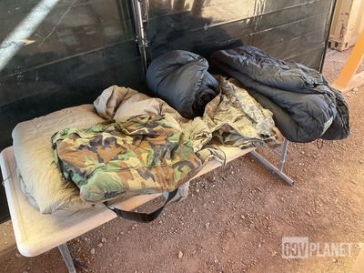 (8) Sleeping Bags, (3) Coats, (1) Parka & Assorted Items