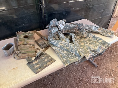 (9) Cold Weather Coats, (36) Hydration System Carriers & Assorted Items