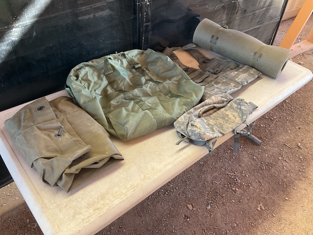 (63) Waist Packs, (36) Fighting Load Carriers & Assorted Items