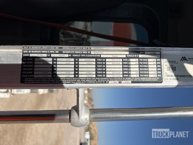 CAMIóN REVOLVEDOR 2004 KENWORTH MCNEILUS 10.5 CYD