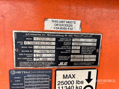 2011 JLG 1200SJP Plataforma Elevadora Articulada