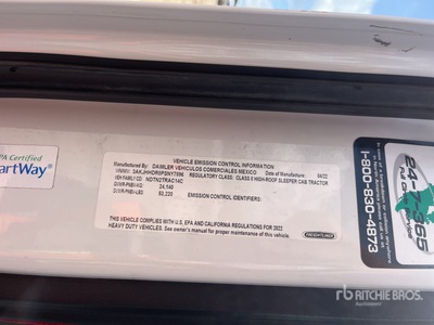 2023 Freightliner Cascadia 126 6x4 T/A Sleeper Truck Tractor