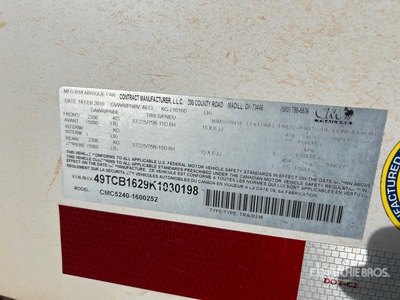 2019 CM 16 ft T/A Gesloten aanhangwagen