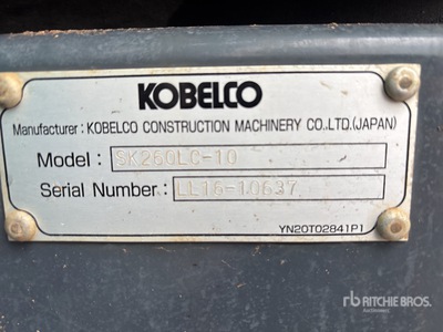 2019 Kobelco SK260LC-10 Tracked Excavator