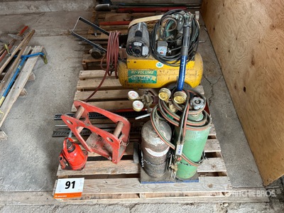 Air Compressor, High lift Jack, Hydraulic Jack & Acetylene Tank