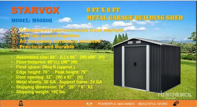 2025 STARVOX MS0808 8 ft x 8 ft Abri (Unused)