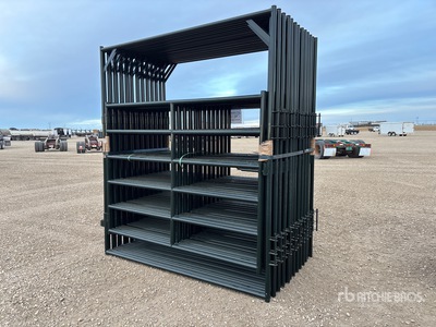 Quantity of (24) 2025 BYT HPG76 6 ft 10 in x 7 ft 10 in Steel High Pole Ranch Livestock Gate (Unused)
