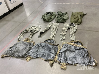 (16) Wet Weather Trousers, (44) Duffel Bags & Assorted Items