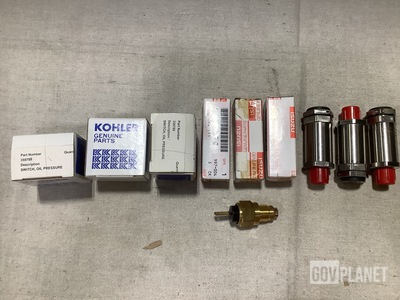 (3) Coupling Halves, (4) Switches, (59) Pressure Switches & Assorted Items