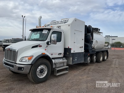 2024 tornado global Hydrovacs F3 echo-light on 2025 Peterbilt 348 10x4 Vacuum Excavator Truck