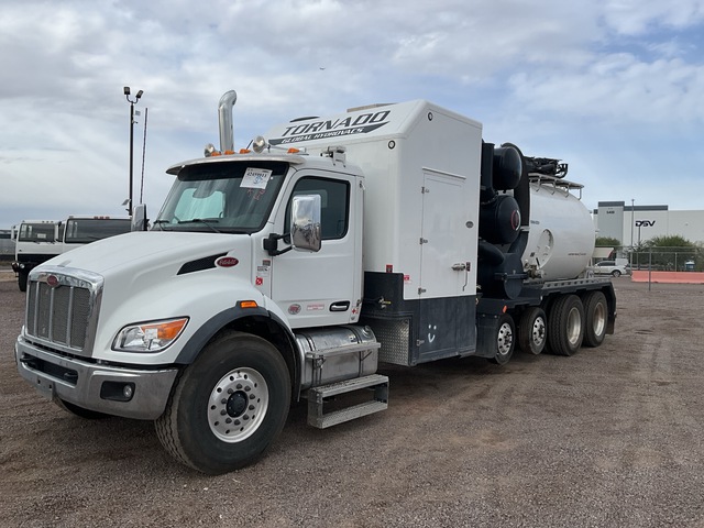2024 Tornado Global Hydrovacs F3 Echo-Light on 2025 Peterbilt 348 10x4 Vacuum Excavator Truck