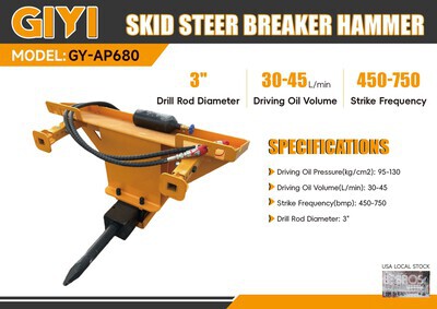 2026 GIYI GY-AP680 Skid Steer Breaker (Unused)