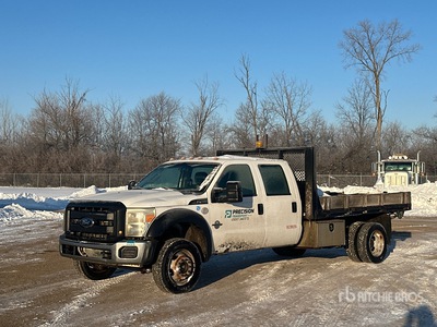 2012 Ford F-450 XL 4x4 Crew Cab Flatbed Truck