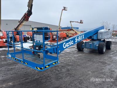 2014 Genie S-80X 4WD Diesel Telescopic Boom Lift