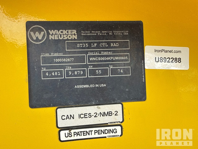 MINI CARGADOR SOBRE ORUGAS 2021 WACKER NEUSON ST35