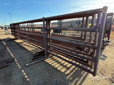 Quantity of (5) 30 Ft 5-Bar Freestanding Panel para ganado