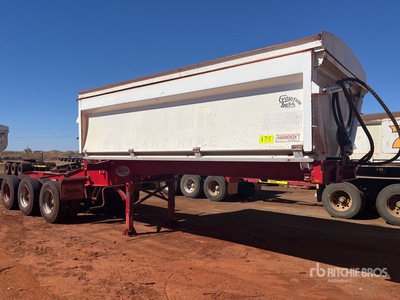 2021 Bruce Rock Engineering 8.5 m Tri/A B-Double Lead Side Dump Trailer