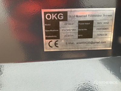 2025 OKG GF150-2 Skid-Mounted Vibratory Screen Screen (Unused)