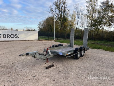 2012 Hubiere TPG352R T/A Remorque 2 Essieux Remolque Portamaquinaria