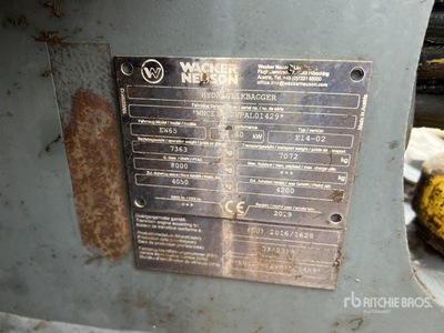 2019 Wacker Neuson EW65 Pelle Sur Pneus Wheel Excavator