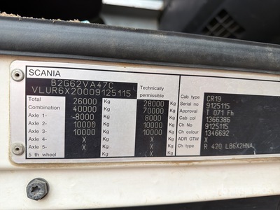 2007 Scania Camion Benne T/A Dump Truck