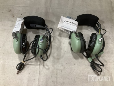 (20) David Clark 40596G-01 Headsets