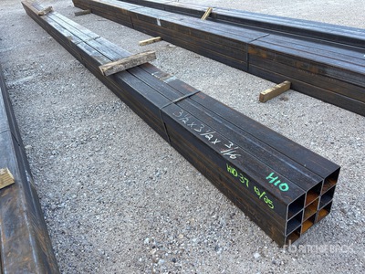 Quantity of (9) 3-1/2 in x 3-1/2 in x 3/16 in x 24 ft Square Tubing