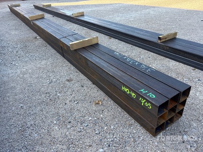 Quantity of (9) 3-1/2 in x 3-1/2 in x 24 ft 11 Ga Square Tubing