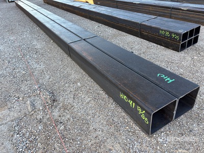 Quantity of (2) 7 in x 7 in x 1/4 in x 24 ft Square Tubing