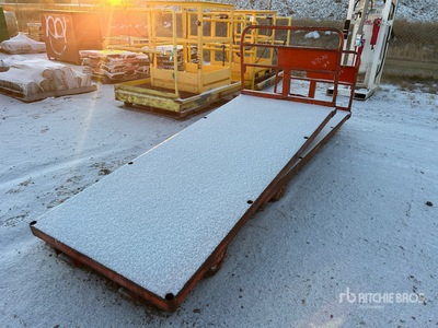 Quantity of (2) 103 in x 42 in Wheeled Steel Carts