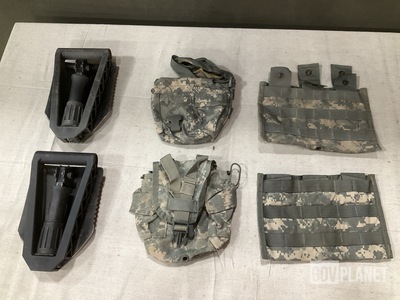 (34) Entrenching Hand Tools, (161) Canteen Pouches & Assorted Items