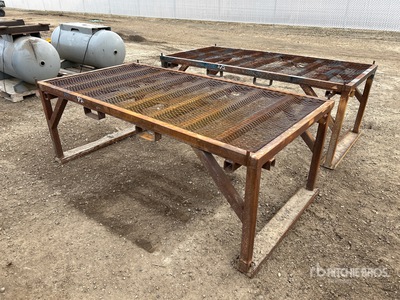 Quantity of (2) Portable Steel Tables
